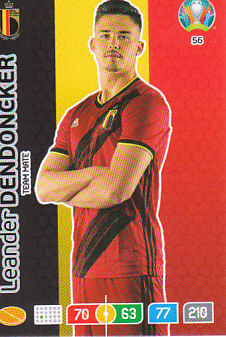 Leander Dendoncker Belgium Panini UEFA EURO 2020#056